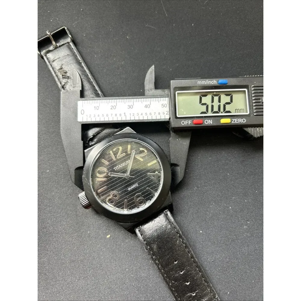 Titanium All Black Large Men’s Quartz Watch